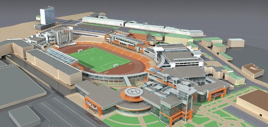 Проект спортивного комплекса стадиона Труд