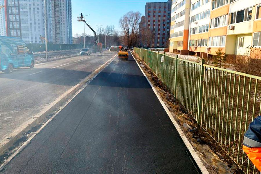 13.12 13:00 В Ульяновске завершено строительство новой дороги по улице Аблукова