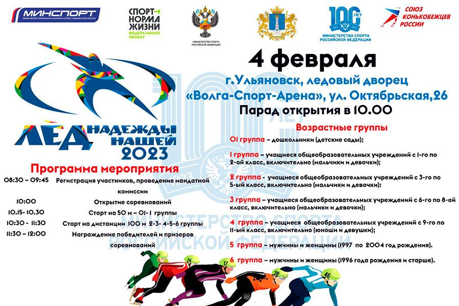 31.01 16:00 Ульяновцев приглашают принять участие во всероссийской спортивной акции «Лёд надежды нашей»