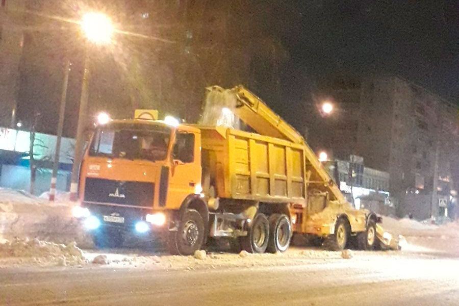 22.01 15:00 Более трёх тысяч тонн снега вывезли минувшей ночью с улиц Ульяновска