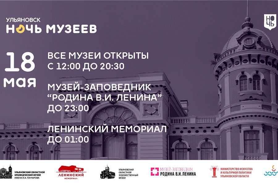 16.05 15:00 Ульяновск присоединится к Всероссийской акции «Ночь музеев-2019»